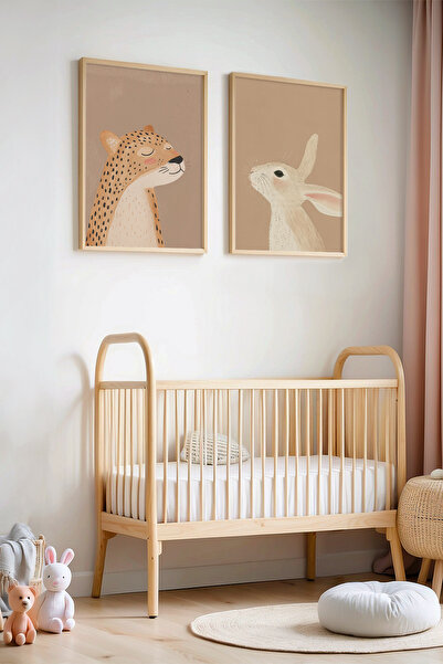 Opak Design Cute Leopard and Rabbit - Πίνακας παιδικού δωματίου και βρεφικού ...