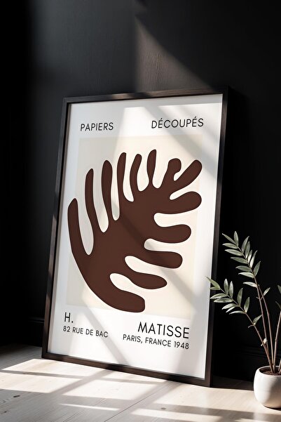 Opak Design Βοτανική Σειρά Σκούρο Καφέ Floral Matisse Πίνακας τοίχου με φυσικ...