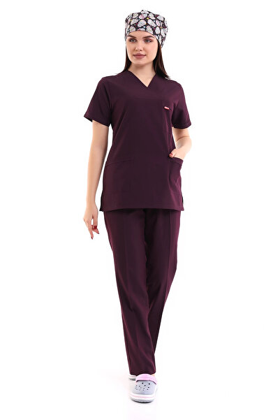 Bilenn Tekstil طقم نسائي بياقة مغلف - 64 برقوق