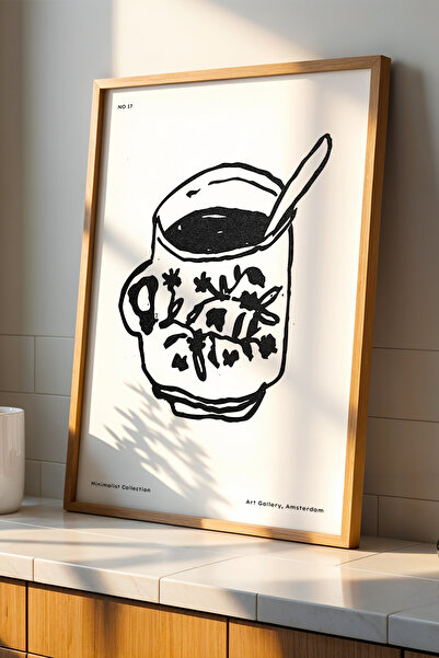 Opak Design Vintage Σχέδιο Κούπας Πίνακας Τοίχου Κουζίνας Bohemian με Φυσικό ...