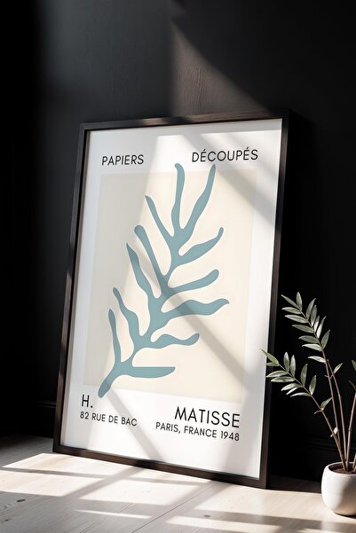 Opak Design Βοτανική σειρά Mint Green Floral Matisse Πίνακας τοίχου με φυσικό...