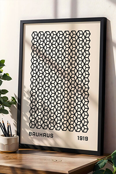 Opak Design Μαύρο στυλ Bauhaus Μινιμαλιστικό Vintage Γεωμετρική Τέχνη Αφηρημέ...