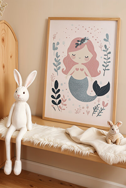 HİGUERA Mermaid Fairy Tale - Πίνακας παιδικού και βρεφικού δωματίου με φυσικό...
