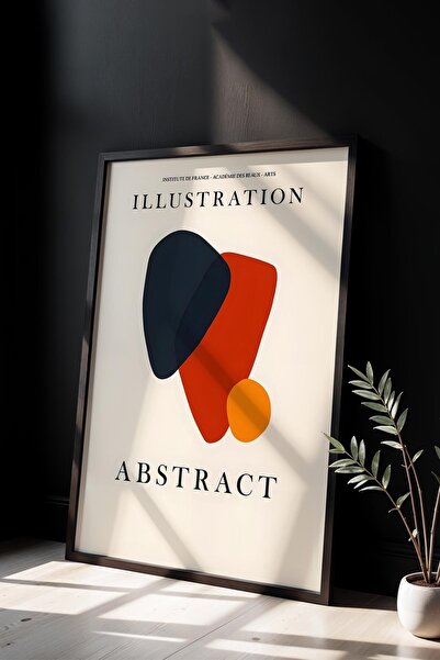 Opak Design Σειρά Abstract Art Πορτοκαλί Μαύρο Matisse Ζωγραφική τοίχου με φυ...