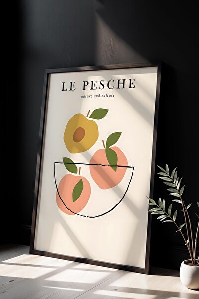 Opak Design Βοτανική σειρά Peach Fruit Floral Matisse Πίνακας τοίχου με φυσικ...