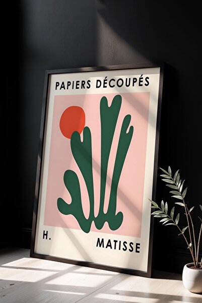 Opak Design Βοτανική Σειρά Floral Pink Matisse Πίνακας τοίχου με φυσικό ξύλιν...