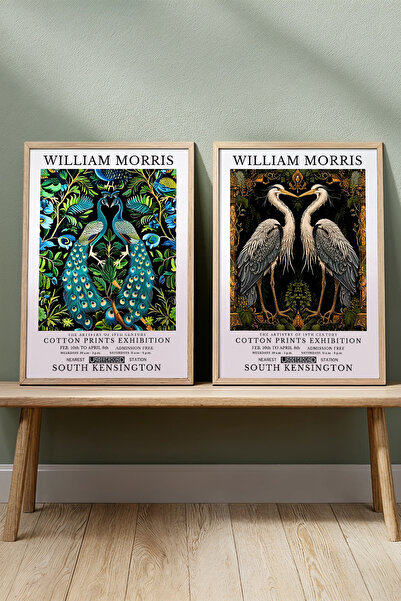 Opak Design William Morris Premium Vintage - Glamorous Peacocks Πίνακας με φυ...
