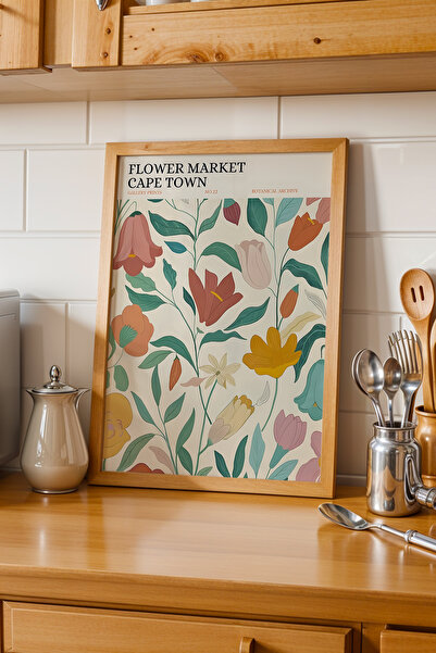 Opak Design Επιτραπέζιο Flower Market Cape Town με φυσικό ξύλινο πλαίσιο – Κο...