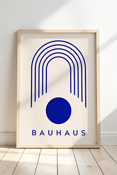 Opak Design Μπλε Bauhaus στυλ Vintage γεωμετρική τέχνη Αφηρημένη ζωγραφική το...