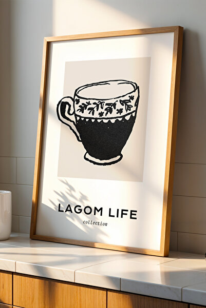 Opak Design Lagom Life Vintage Σχέδιο Κούπας Ζωγραφική τοίχου κουζίνας με φυσ...
