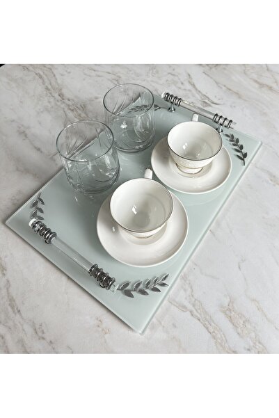 Online Home Market Glass Tray Promise, Engagement, Girl Request, Coffee Prese...