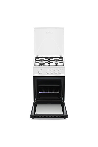 ALBATROS Gas stove AL452ANS, 4 burners, Gas oven, 52 L, Hob and oven safety