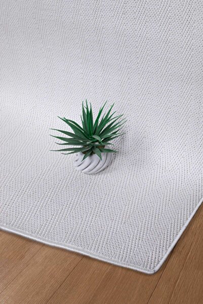 Valery Home Venüs Sisal Beyaz Modern Dokuma Kilim Hasır Yıkanabilir Yolluk