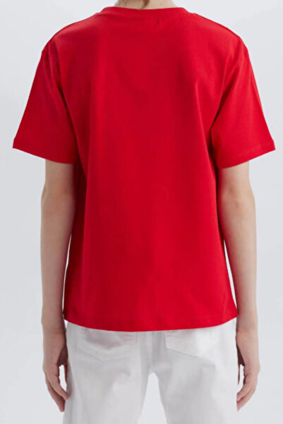 MEVESE Red White Ataturk Printed Unisex Kids T-Shirt