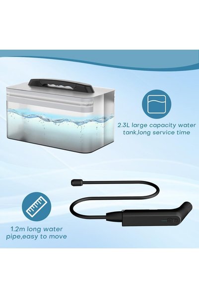 Woodies Portable Electric Bidet, Travel Bidet, Portable Sprayer, 1.2m Hose