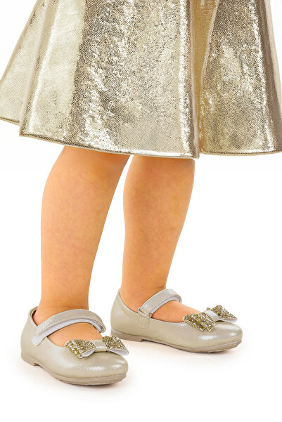 Almues Balerini Vakko pentru fete - cu velcro și fundă, model Egean 200