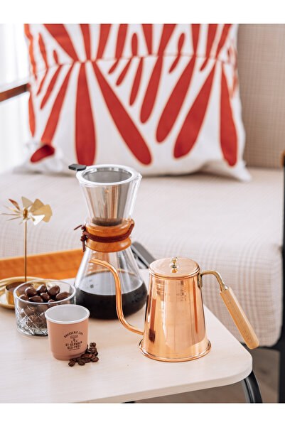 Bakır Concept إبريق قهوة نحاسي حديث غلاية باريستا 500 مل