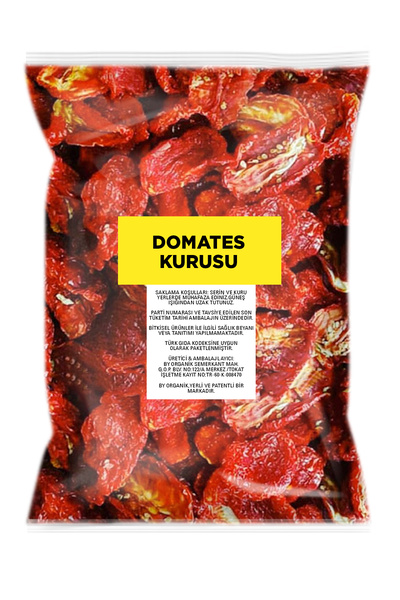 BY ORGANİK Domates Kurusu 250 gr ( Doğal Kurutulmuş, Katkısız )