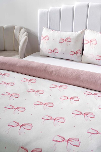 Rivaİstanbul Sada povlečení na dvoulůžko se vzorem stuhy, bavlna