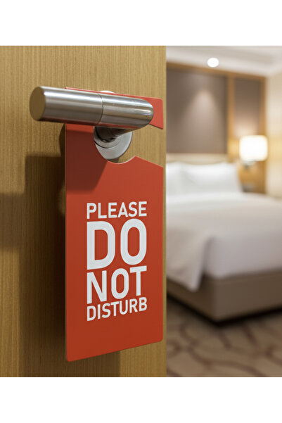 HOMEMADES علامة تحذيرية لمقبض الباب لا تزعج (قطعتان)