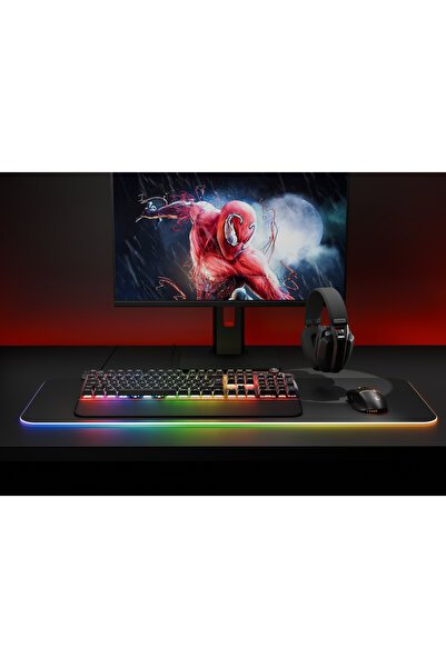 Rampage Hydra R6 Full Color RGB LED Gaming Pro Red Switch Mekanik Klavye - Beyaz