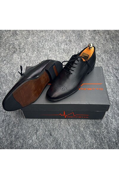 Martinetto KLASICKÉ ČERNÉ PÁNSKÉ BOTY Z PRAVÉ KŮŽE PRO KAŽDODENNÍ NOŠENÍ 30071300