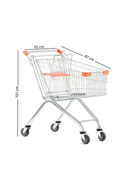 Marketix Atmaca Metal Market Alışveriş Arabası 120 Litre