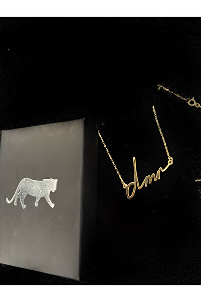 Alldo Jewelry İsim Gümüş Gold Kaplama Kolye 925 Ayar