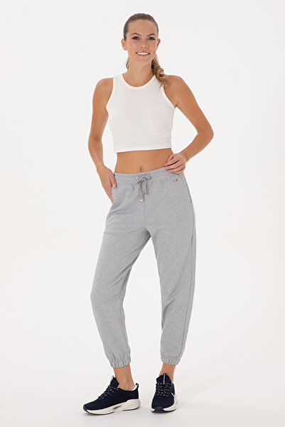 U.S. Polo Assn. Women's Gray Melange Jogger Sweatpants 50306710-Vr086