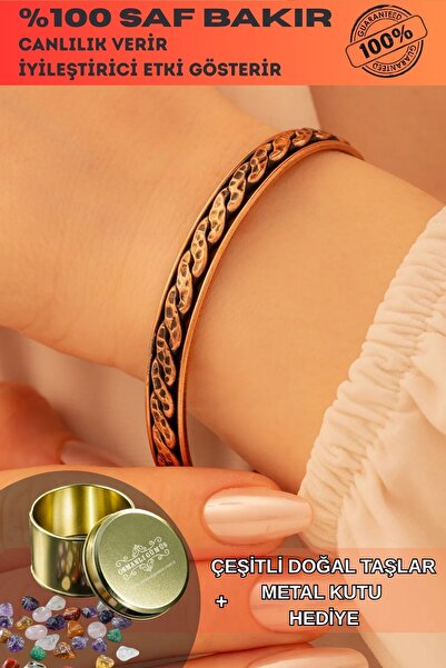 OSMANLI GÜMÜŞ Kadın Bakır Bileklik - Sinem Model Kadın Bakır Kelepçe Bileklik...