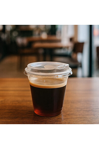 DODO PACK 8 OZ ŞEFFAF PET BARDAK, 250 CC, BASKISIZ, KLİPS KAPAK DAHİL 100 ADET