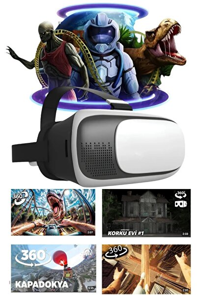BLG ELEKTROİNK Vr Sanal Gerçeklik Gözlüğü Eğlenceli Içerik 3D Sanal Gerçeklik Gözlüğü