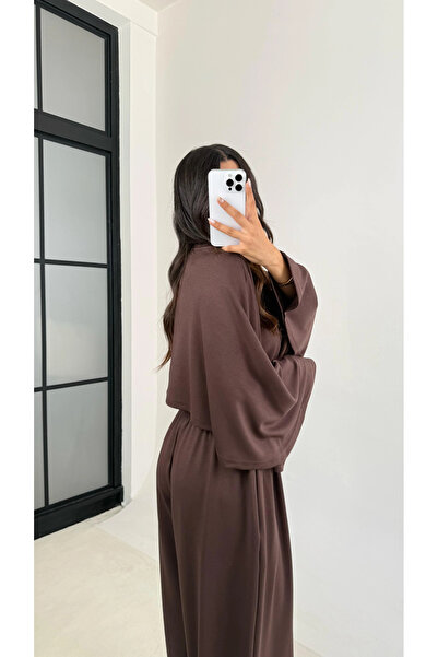 solena sln Women's Batwing Sleeve Blouse Pants Modal Set