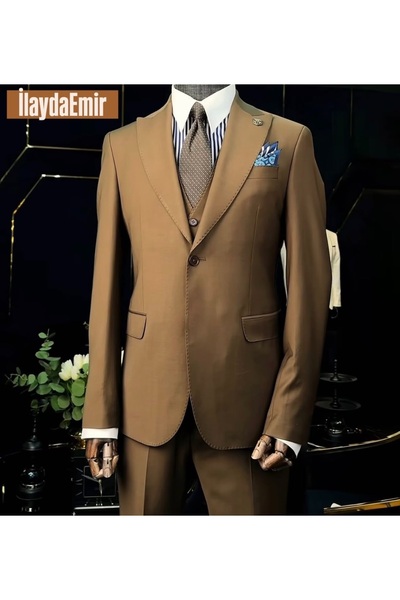 ilayda emir بدلة رسمية إيطالية الصنع بلون رمادي وصدر مزدوج