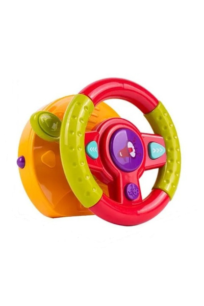 Toyska Volan interactiv de jucarie pentru copii 2 in 1 cu sunete si lumini, m...