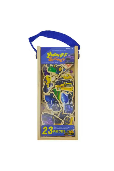 Toyska Set of 23 Magnetic Parts Construction Vehicles Magnetic Stickers, mult...