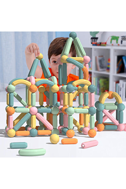 ONSHINE Educational magnetic construction game Sticks Building, 143 pieces, multicolor