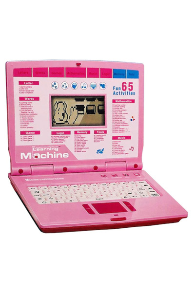 Toyska Laptop interactiv cu mouse, 65 de funcții, engleză, roz