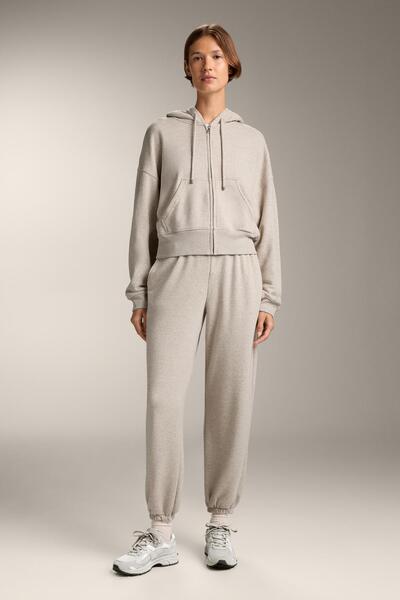 Oysho Wide-sleeve hooded jacket with cotton