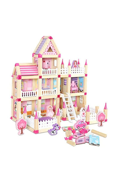 Beilaluna Set de constructie din lemn Micul Arhitect Princess, 298 piese, multicolor