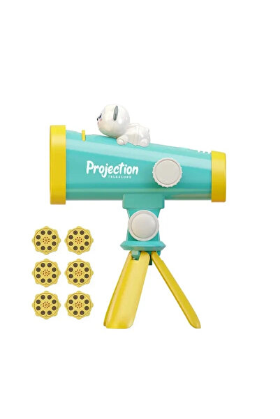 Toyska Telescop de jucarie proiectii cu diapozitive, albastru