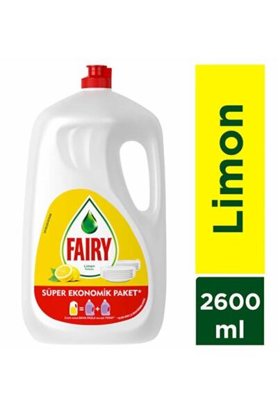Fairy Sıvı Bulaşık Deterjanı Süper Ekonomik Paket Limon 2600 Ml X 6 Adet