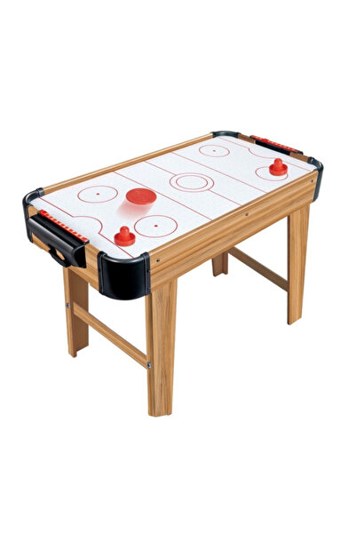 Toyska Masa Air Hockey Graffiti cu Picioare Lungi din Lemn, Tabela Scor, 76x38x61 cm, Maro