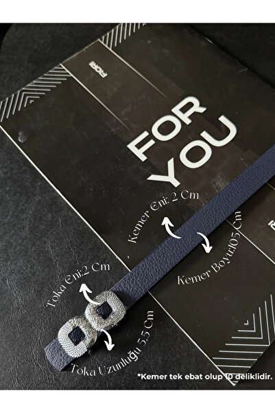 Fiori Thin Women's Belt with Quadrilateral Long Silver Buckle, Coat Belt, Shirt Belt, Dress Belt