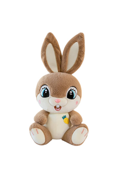 Toyska Plush toy Happy Bunny, 40 cm, brown