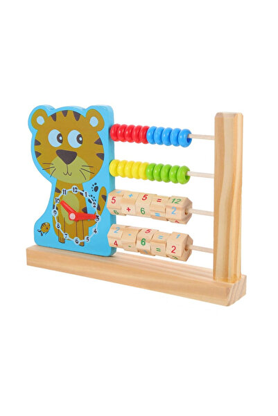 Toyska 2 in 1 wooden counters Tiger, Addition and Subtraction, multicolor