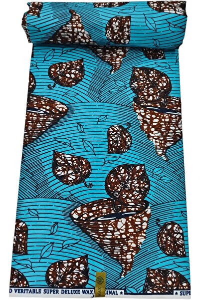 Generic Medium Quality African Wax 6 Yards (Cotton & Poly Mix - Design 010679)