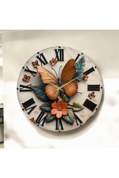 AA Shop Renkli Baskı Kelebek Yaprak Desenli Sayılı Yılbaşı Hediyelik Ahşap Se...