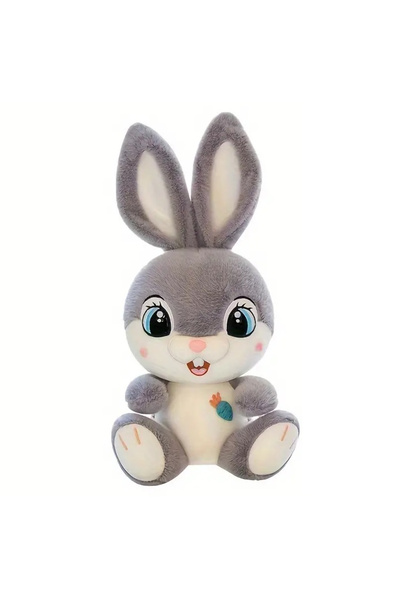 Toyska Jucarie de plus Iepurasul Vesel, 50 cm, gri