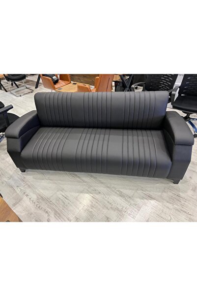 ENG OFİS MOBİLYALARI SAHRA 3 LÜ DERİ KANEPE